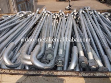 J type foundation bolt,j type anchor bolts,j hook bolts