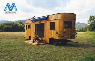 container home mobile on wheels with trailer