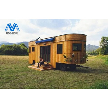 container home mobile on wheels with trailer