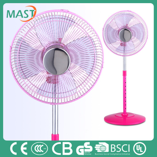 12 inches Pink Mini stand cooling Fan With 4 Blades In Mast made in Guangdong
