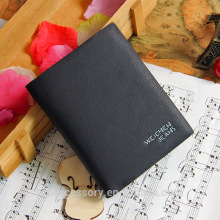 factory price simple vertical bi fold student pu wallet for men