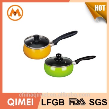 belly shape pressed aluminium cookware set