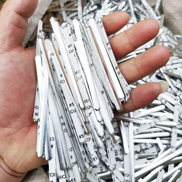 100 Pcs Flat Aluminum Wire - Aluminum Nose Bridge Strip DIY Making Accessories Crafts 90mm Nose Wire Nose Clip Flat Metal Strip