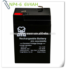 6v 4ah rechargeable lead acid battery made in Guangzhou use for UPS and solar system