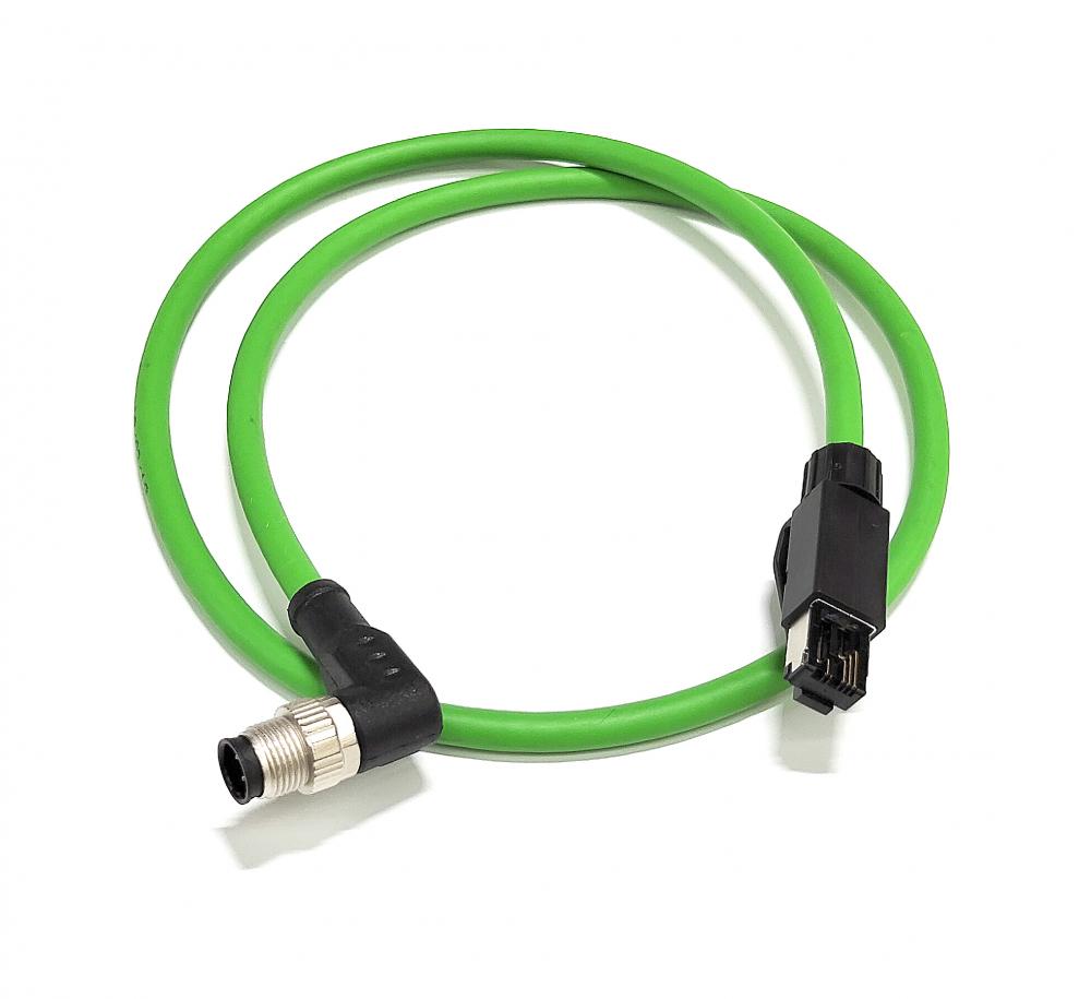M12 Male right angled to RJ45 cable