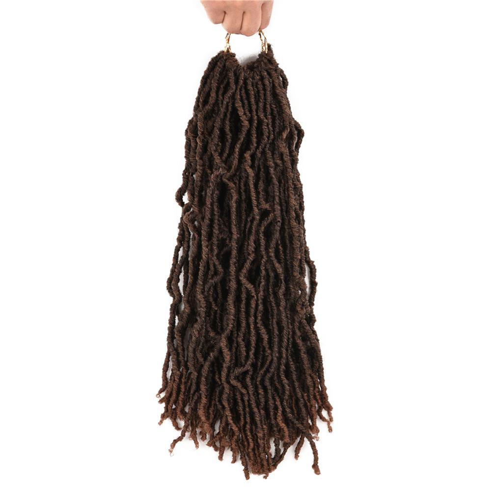 MYZYR Twist Crochet Hair Afro Kinky Curly 18 Inch Ombre Brown Long Synthetic Hair Crochet Braids Natural Hair Extensions