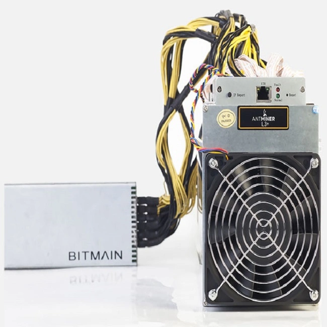 Second Hand Bitmain Antiminer L3+ 504m Ltc Dogecoin Asic Miner with Original PSU