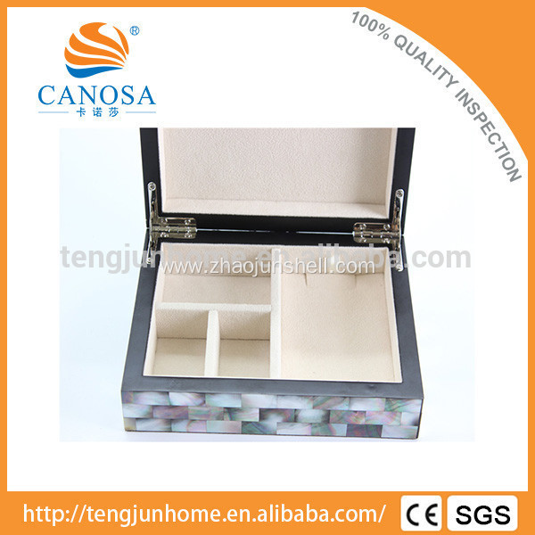 Wholesale black mother of pearl inlaid jewelry box