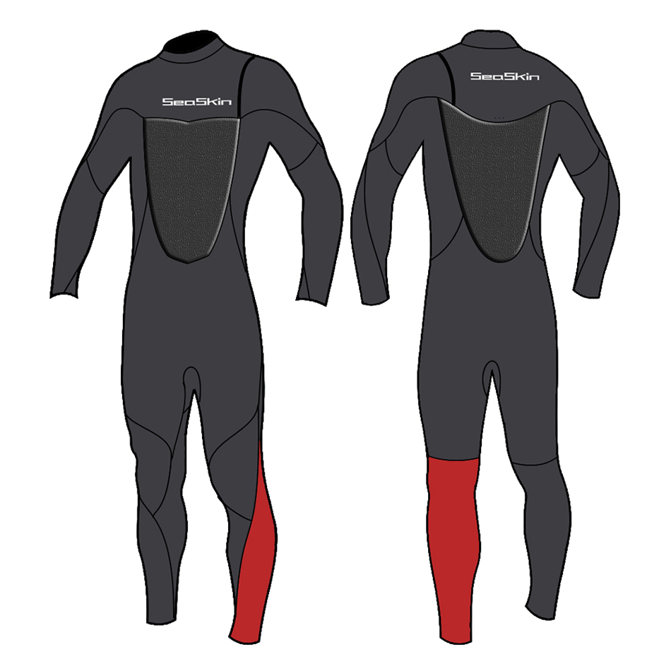 Seaskin Mens 2mm Zipperless Steamer Surfing Wetsuits