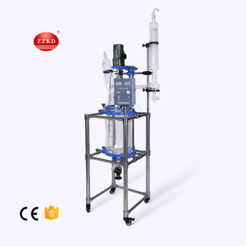 Lab vacuum fractional distillation glass reactor