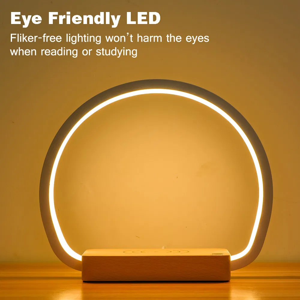 Modern Touch Sensor Bedside Lamp with Wireless Charger and USB Port