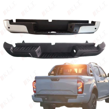 KLT Chrome Black Rear Bumper for Navara NP300 2021+ Tail Step Bumper Guard