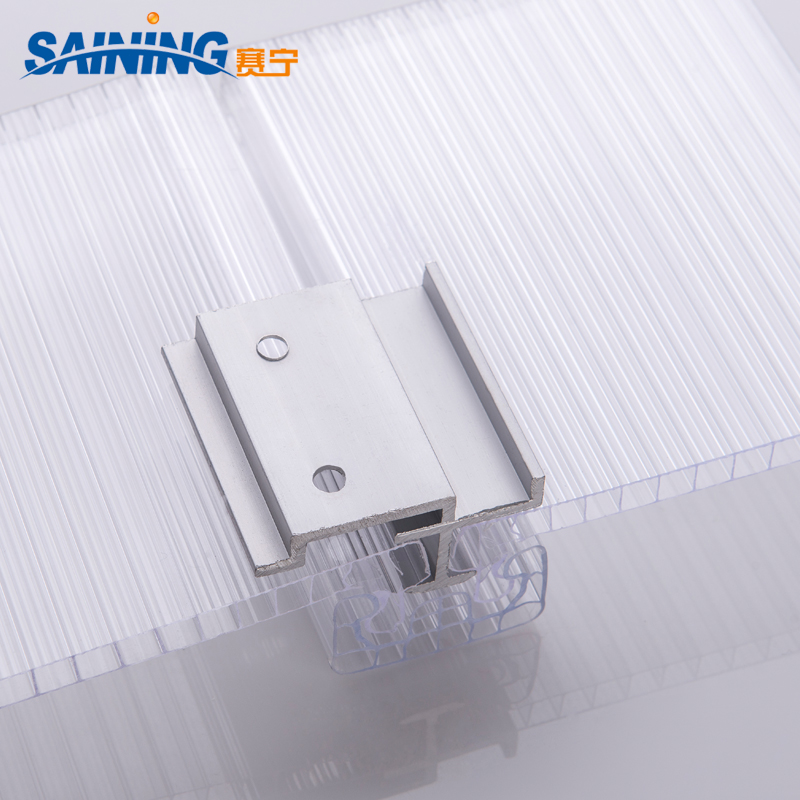 Light Weight U-lock Polycarbonate Hollow Sheet Connector U Profile