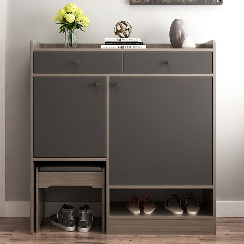 Modern Wooden Shoe Cabinet With Storage