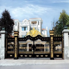 Wrought Iron Gate and Exterior Door with Sidelight Designs