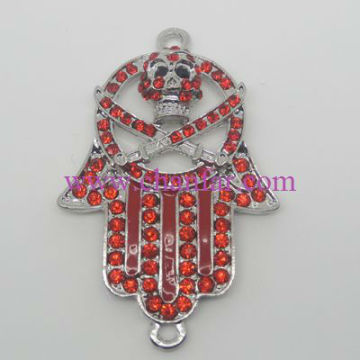 various color skull and hand shape bead pendant
