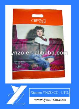 Die cut plastic handle bags