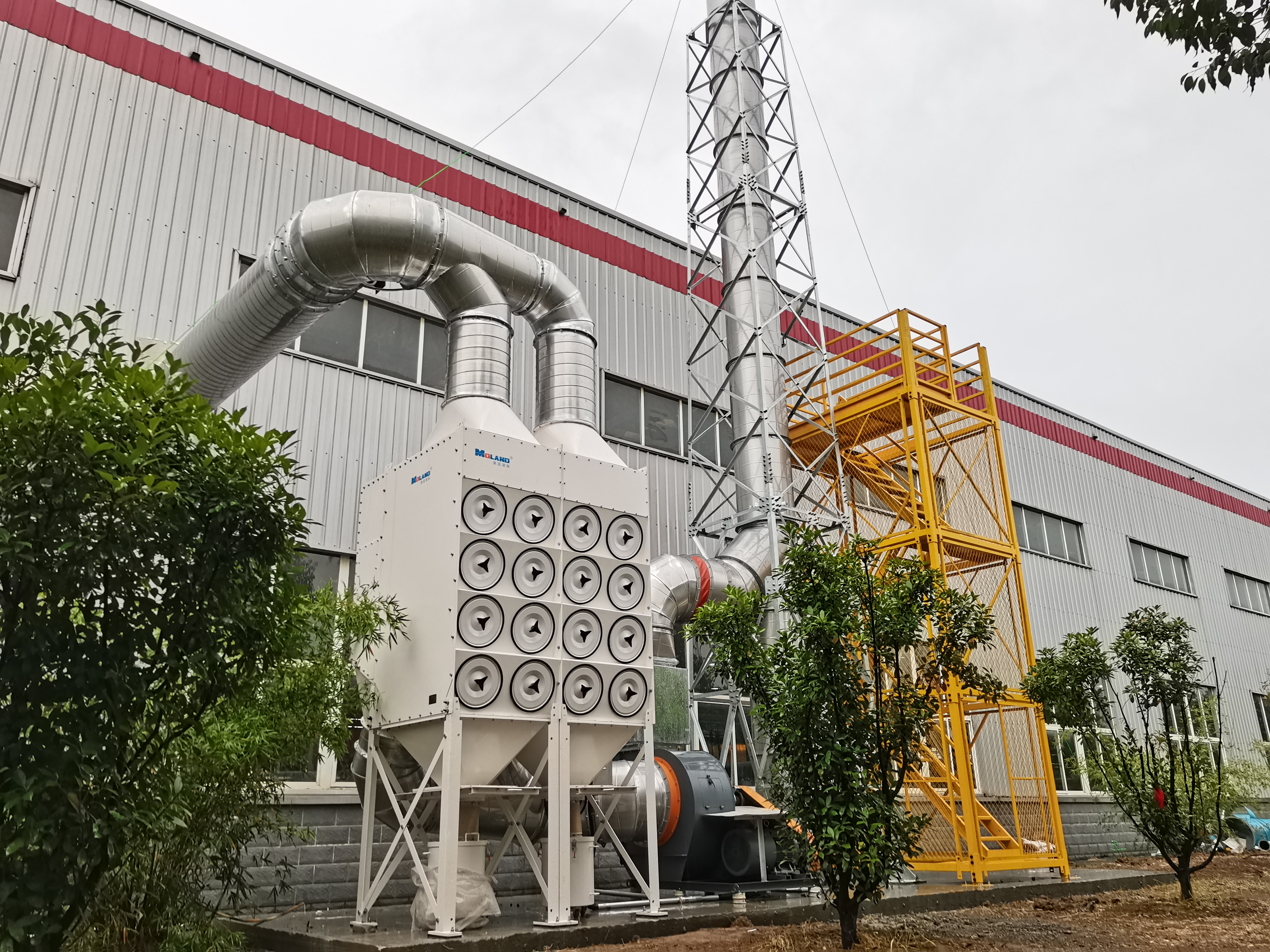 car welding workshop central dust collection system