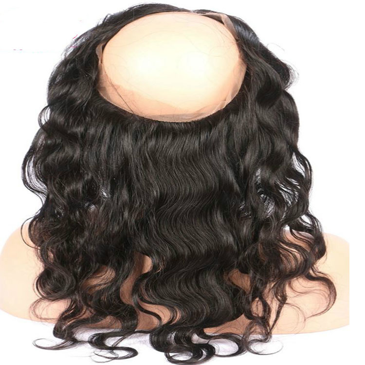 Peruvian Body Wave Pre Plucked 360 Lace Frontal Closure With Baby Hair 100% Remy Human Hair