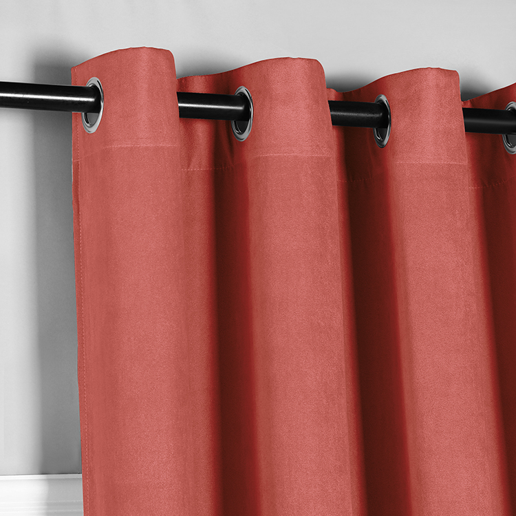 High quality luxury custom solid pattern yarn dyed red velvet curtain