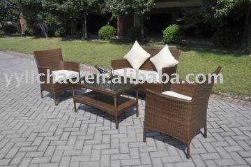 garden sectional plastic rattan sofa