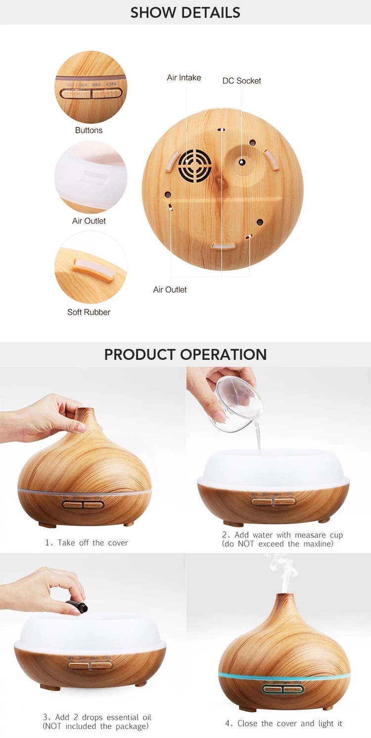 Aroma Diffuser 300ml Wood Grain