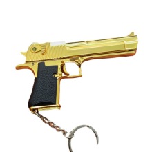 Fuya 1:3 Gold Plated Desert Eagle Gun Model Keyring