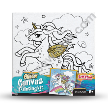 15x15cm Waterproof Canvas Set: Ideal Art Supplies for Kids Featuring Animal Prints on Wooden Frames