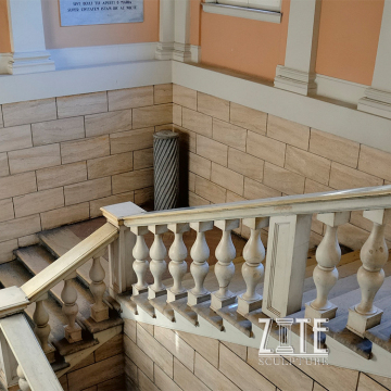 Full Hand Carving granite stair railing