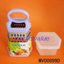 8\" Stainless Steel Six Side Grater  With Egg Shaped Handle