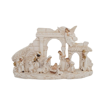 Chinese Factory Luxury Table Decor Resin Nativity Statue Christmas Decoration Items Figurine