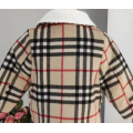 Fashionable cropped girls' coat