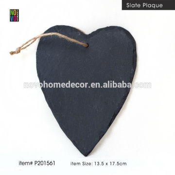 Cheap heart shape slate plaque