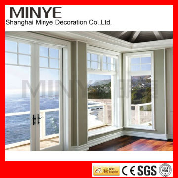 vinyl profile glass door / PVC plastic steel door/vinyl profile plastic door