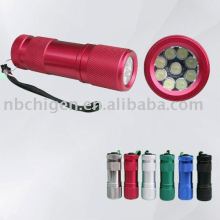 Aluminum 9 LED Flashlight Torch