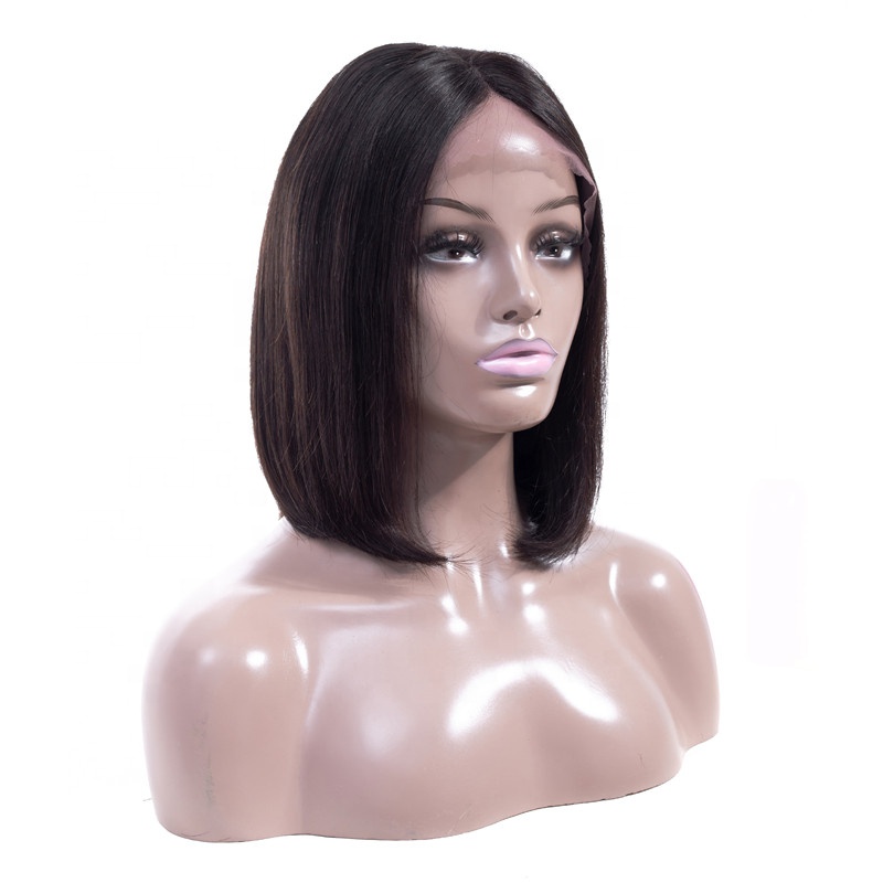 Short Bob Human Hair Lace Front Wig, Virgin Brazilian Lace Wig Human Hair Straight