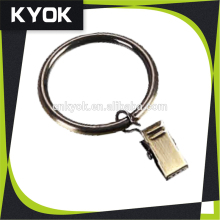 Hot selling curtain pole accessories metal curtain ring, clips curtain eyelet ring, new pattern plastic curtain ring
