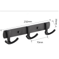 Multi-Combination Matte Black Wall Hanging Hook Rack