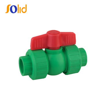 Good Product Plastic PPR Double Union Ball Valve / PPR Union Ball Valve