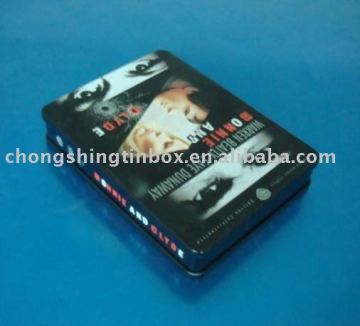 double lids CD tin box