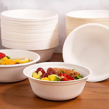 Disposable Food Grade Takeaway Salad Sugarcane Bowl