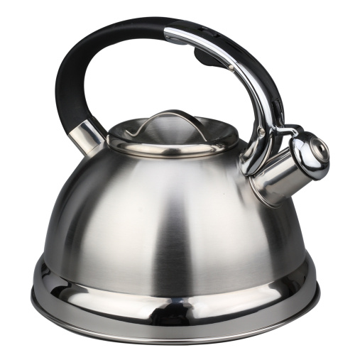 Kettle de silbido de acero inoxidable plateado