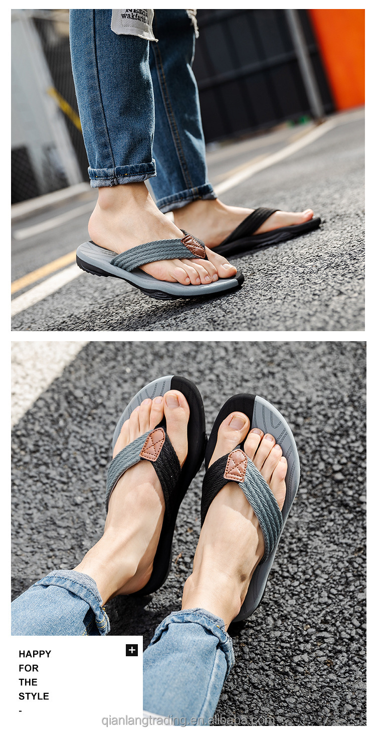 40-47 EVA soft sole lightweight flip flops Comfortable shoes Webbing sandals men's flip flops beach casual shoes for men