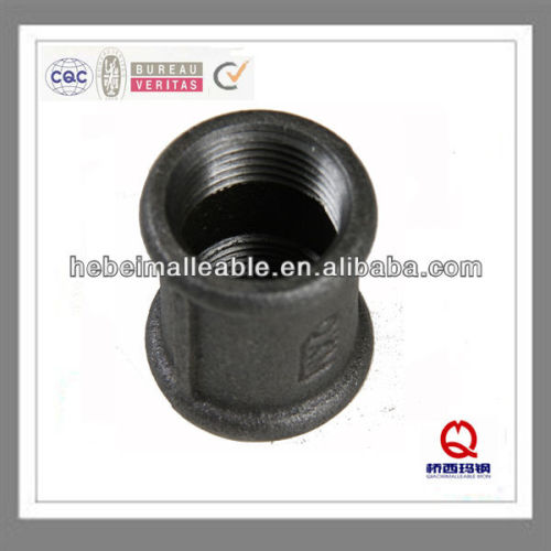 Malleable iron pipe fitting Bs Thread Black beaded Coupling