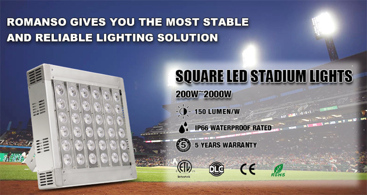 ROMANSO led outdoor spotlight High lumen 150lm/w cob floodlight 400w 600w 1000w stadium lights power lamp