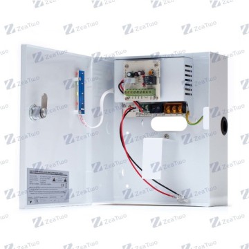 12VDC 3A power supply for access control,metal enclosure power supply