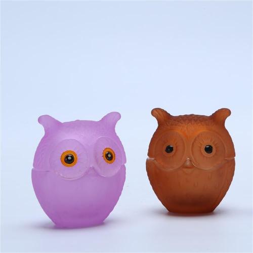 Owl Shaped Glass Candy Jars Colorful Glass