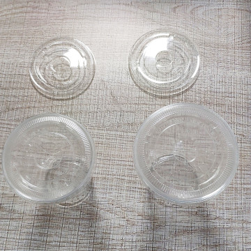 90-98mm de diâmetro descartável transparente copos de animais de estimação com tampas