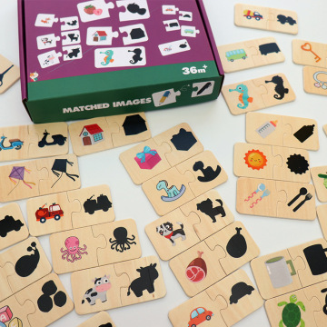 Wooden Memory Matching Flash Card Set: A Cognitive Toy for Kids' Learning and Development