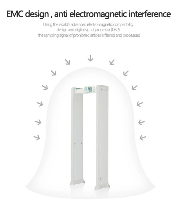 Walk Through Metal Detector Door Frame Metal Detector Scanner Support CCTV Camera